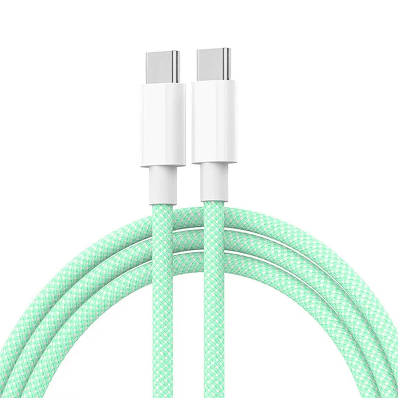 USB-C Schnelladekabel mit 60W in Stoffummantelung