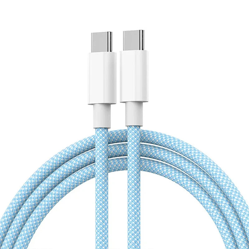 USB-C Schnelladekabel mit 60W in Stoffummantelung