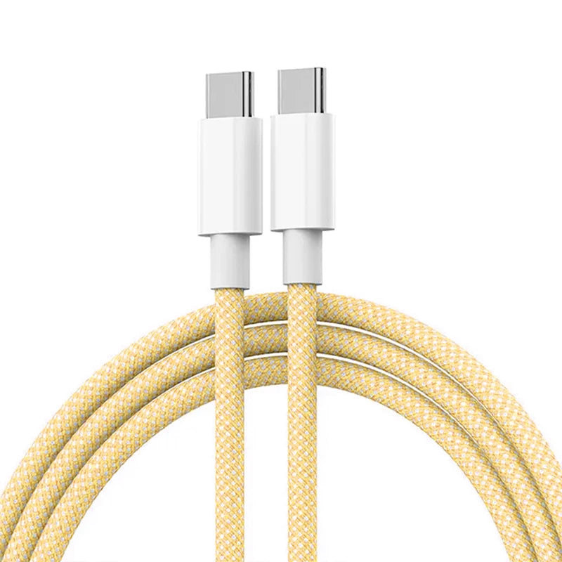 USB-C Schnelladekabel mit 60W in Stoffummantelung