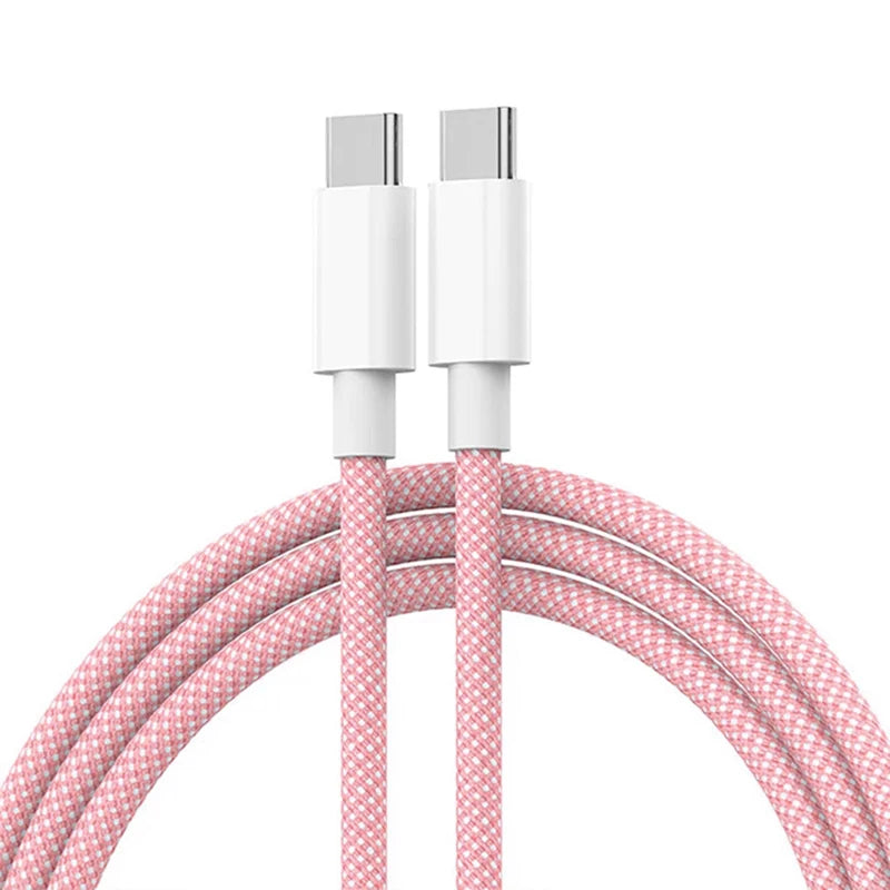 USB-C Schnelladekabel mit 60W in Stoffummantelung